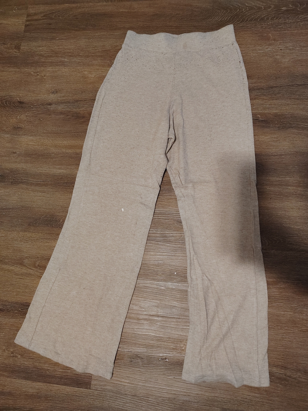 & Other Stories Beige Boot-Cut Knit Pants